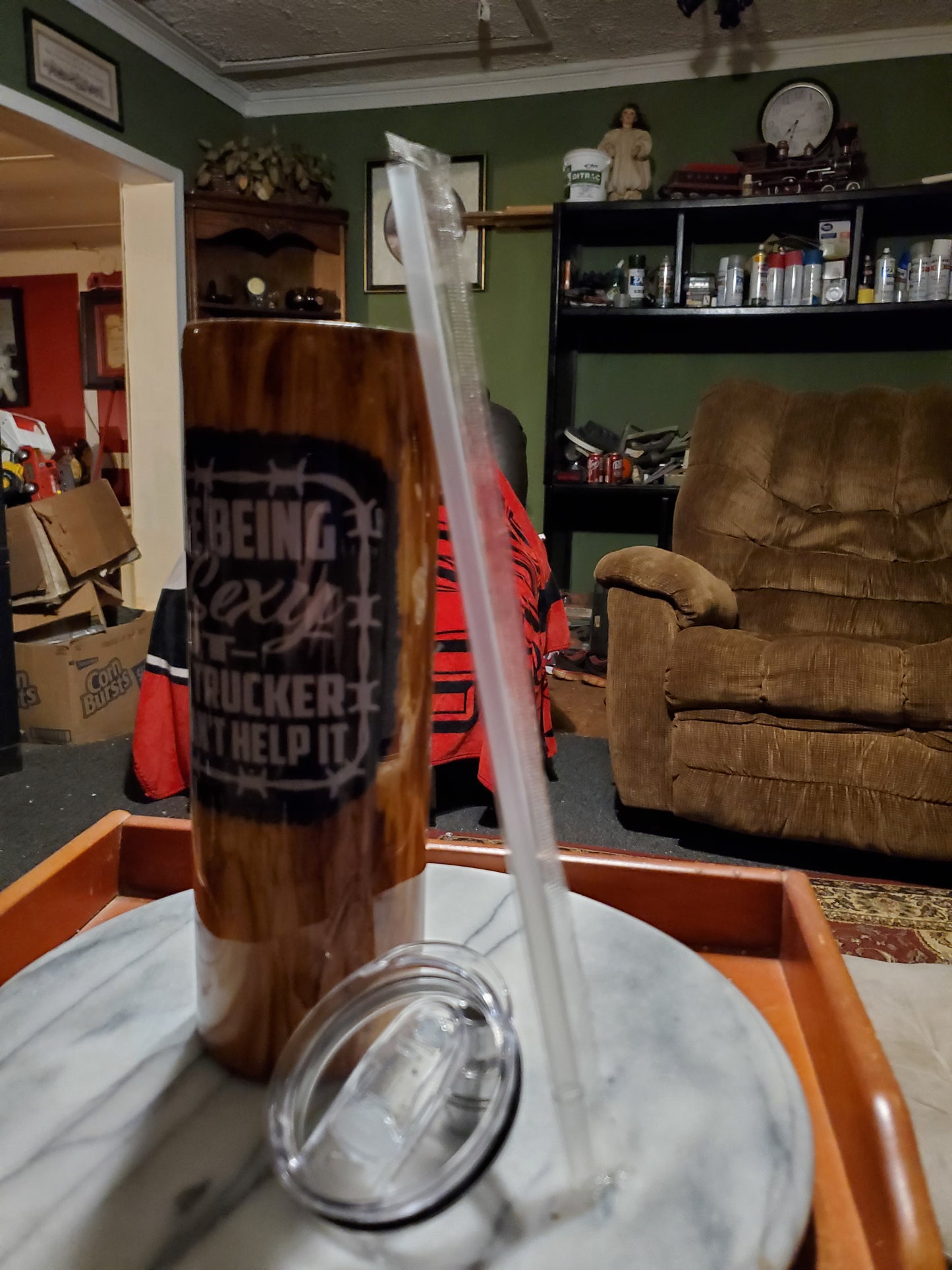30 oz Truck Driver hogg tumbler cup