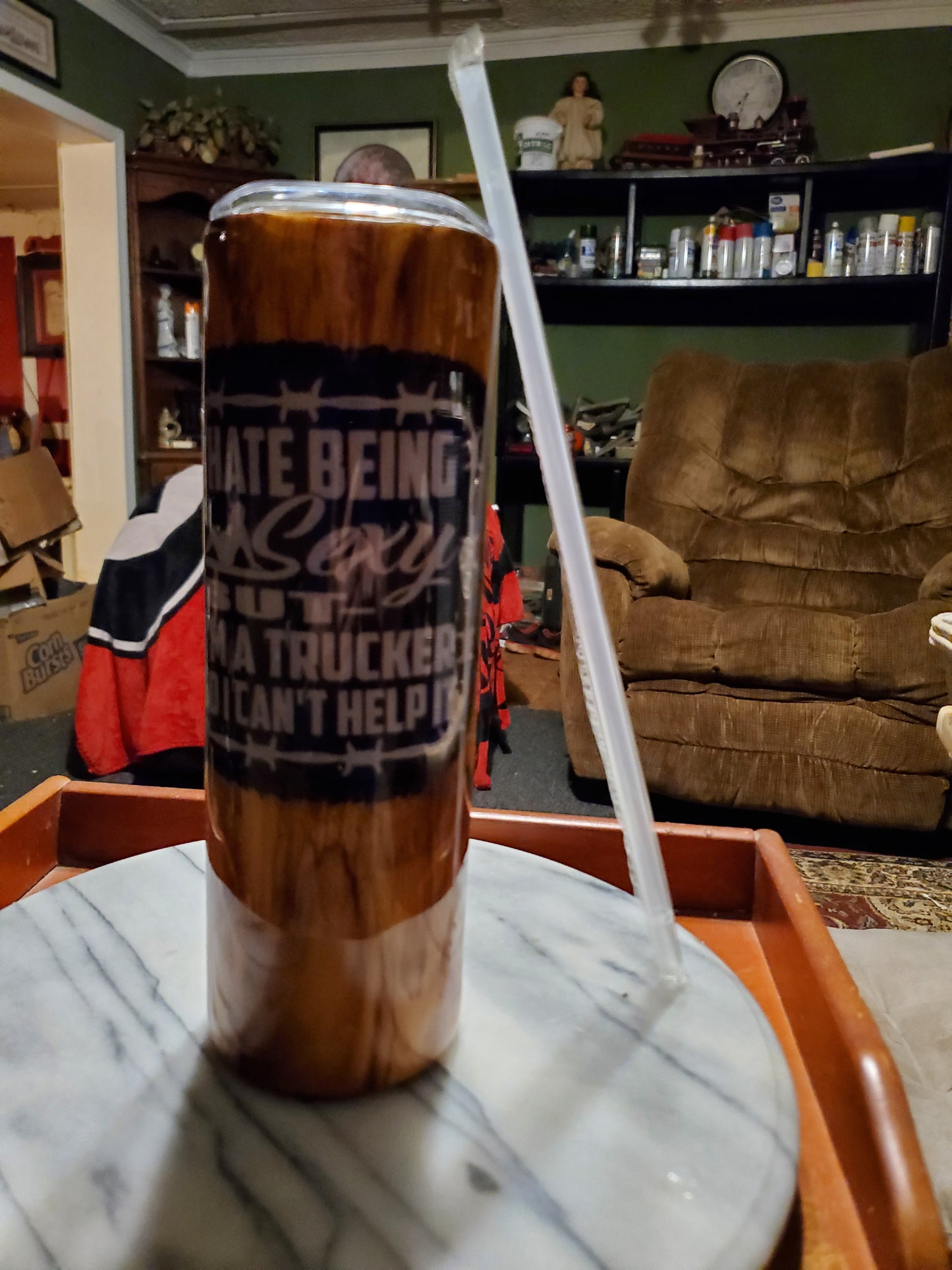 30 oz Truck Driver hogg tumbler cup
