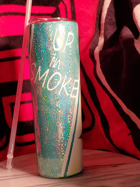 30 oz Up in Smoke stainless steel hogg tumbler cup