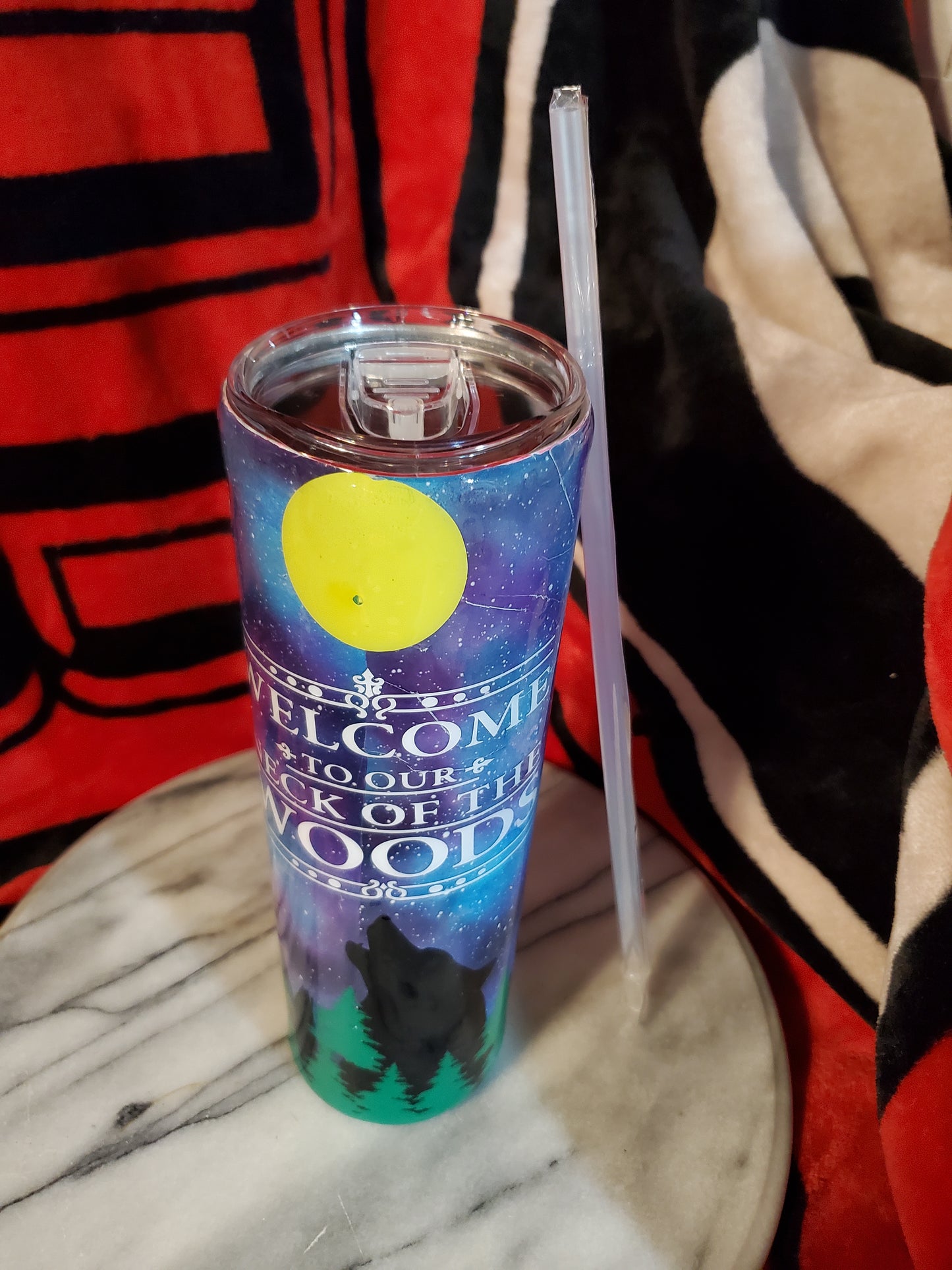 30 oz Welcome to our neck of the woods stainless steel hogg tumbler cup
