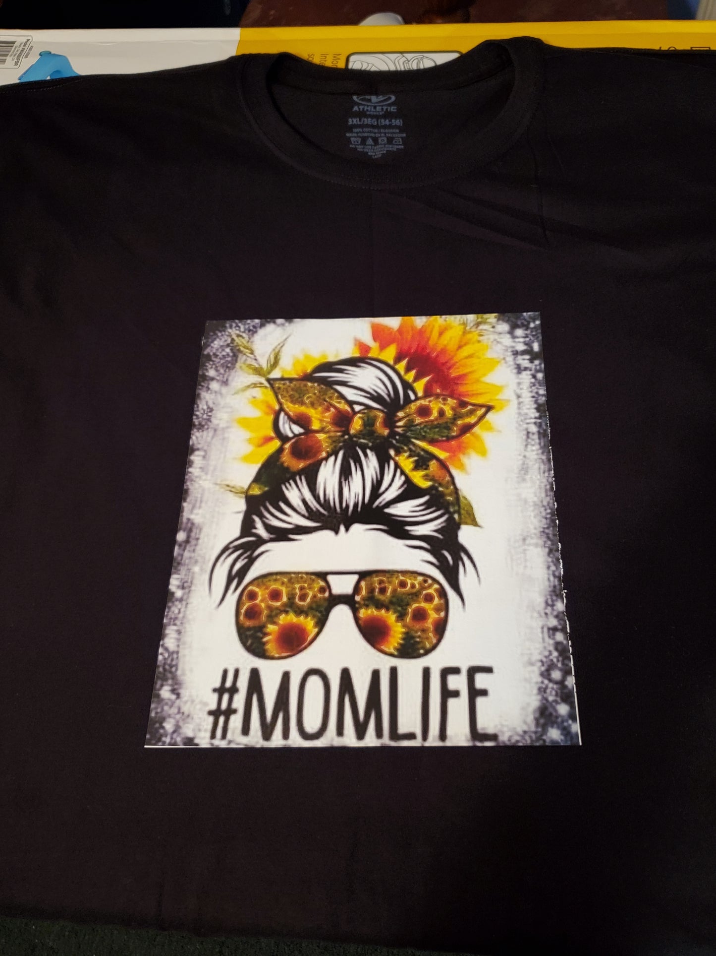 Size 3x 100% cotton Black Momlife Tshirt