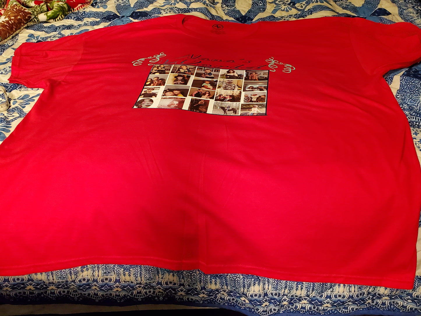 Size 3x100% cotton Nana's world red personalized shirt
