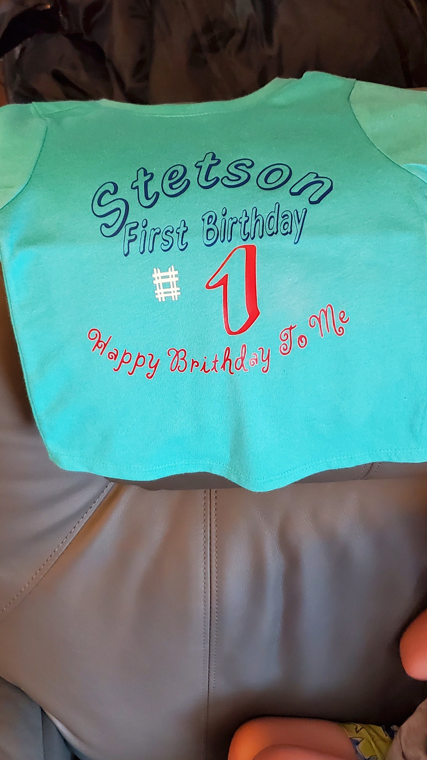 Size 12 months 100% cotton Baby's first birthday shirt