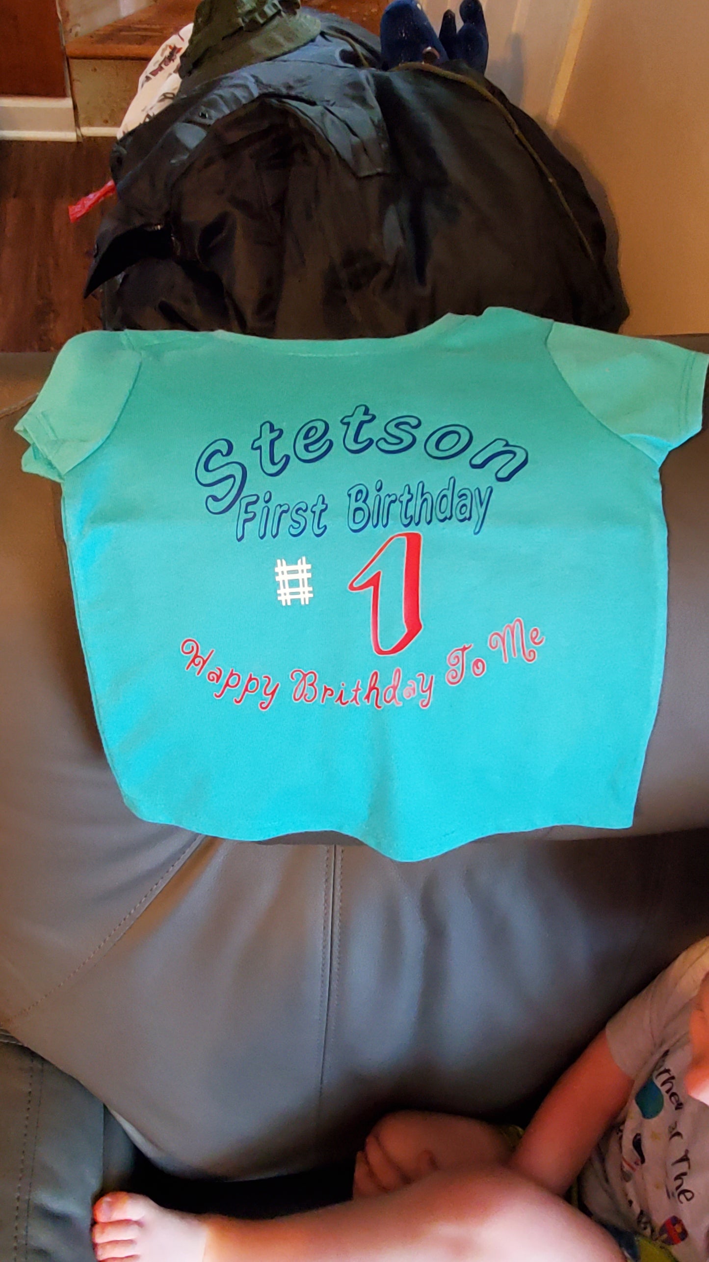 Size 12 months 100% cotton Baby's first birthday shirt
