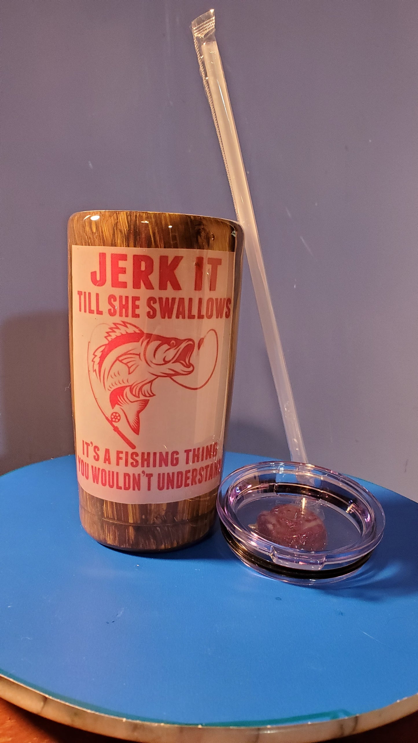 I jerk it until she swallows it.