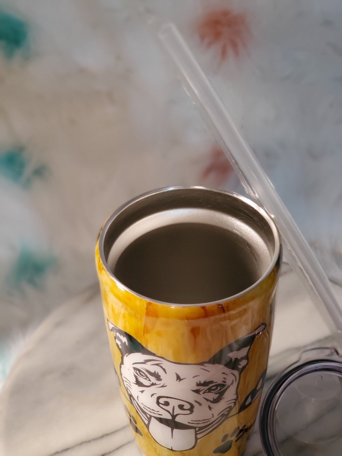 30 oz Dogs are welcome double wall stainless steel tumbler cup