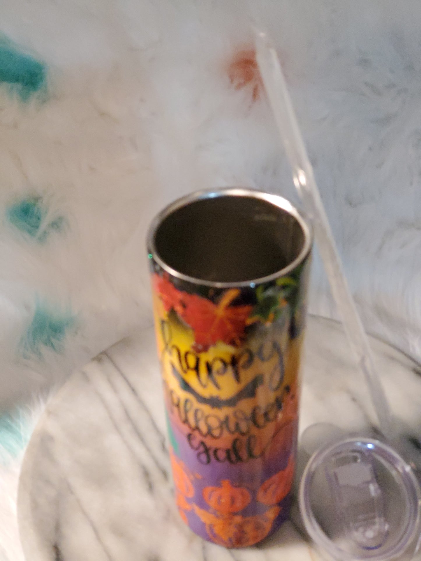 30 oz Happy Halloween double wall stainless steel tumbler cup