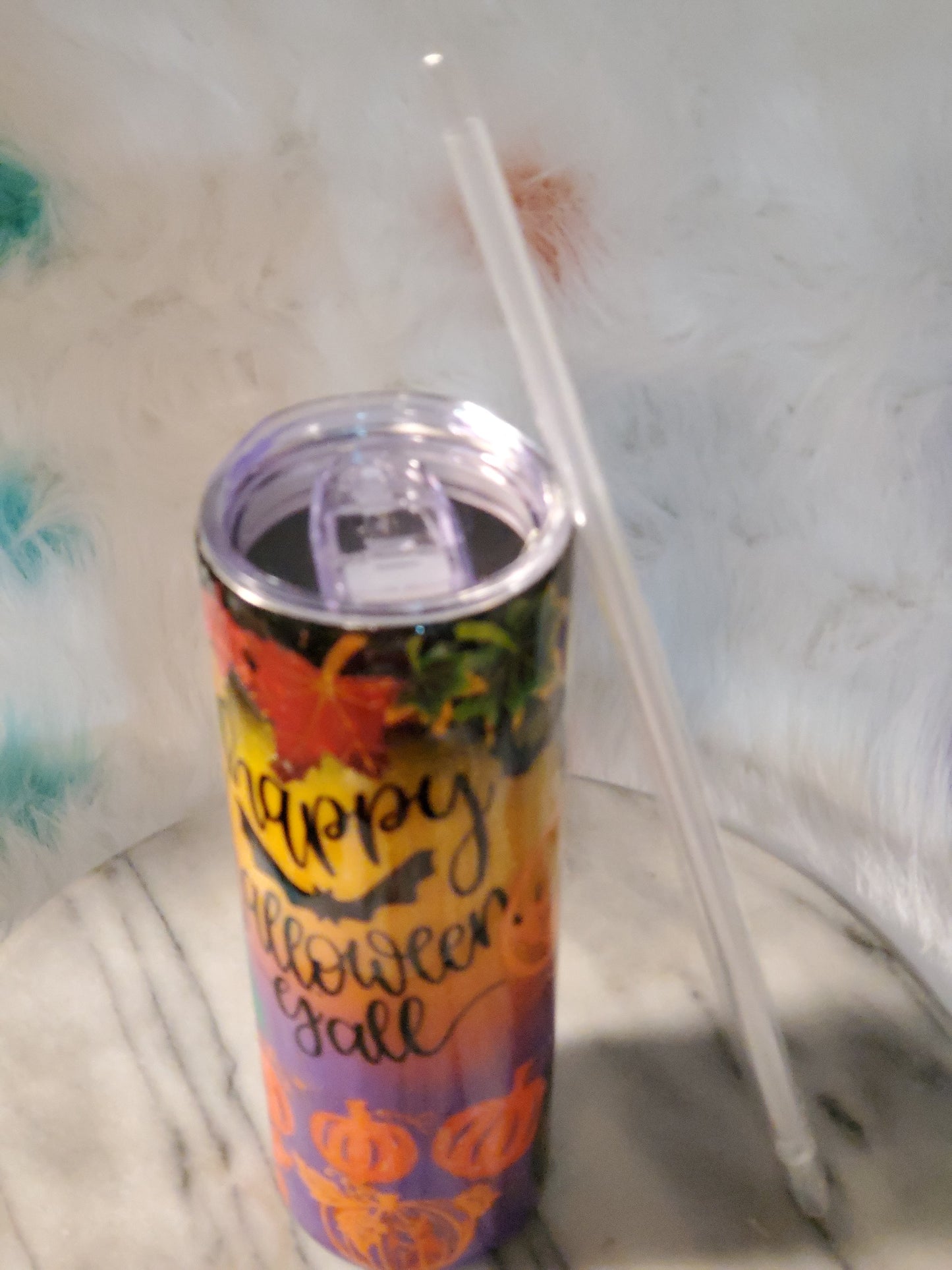 30 oz Happy Halloween double wall stainless steel tumbler cup