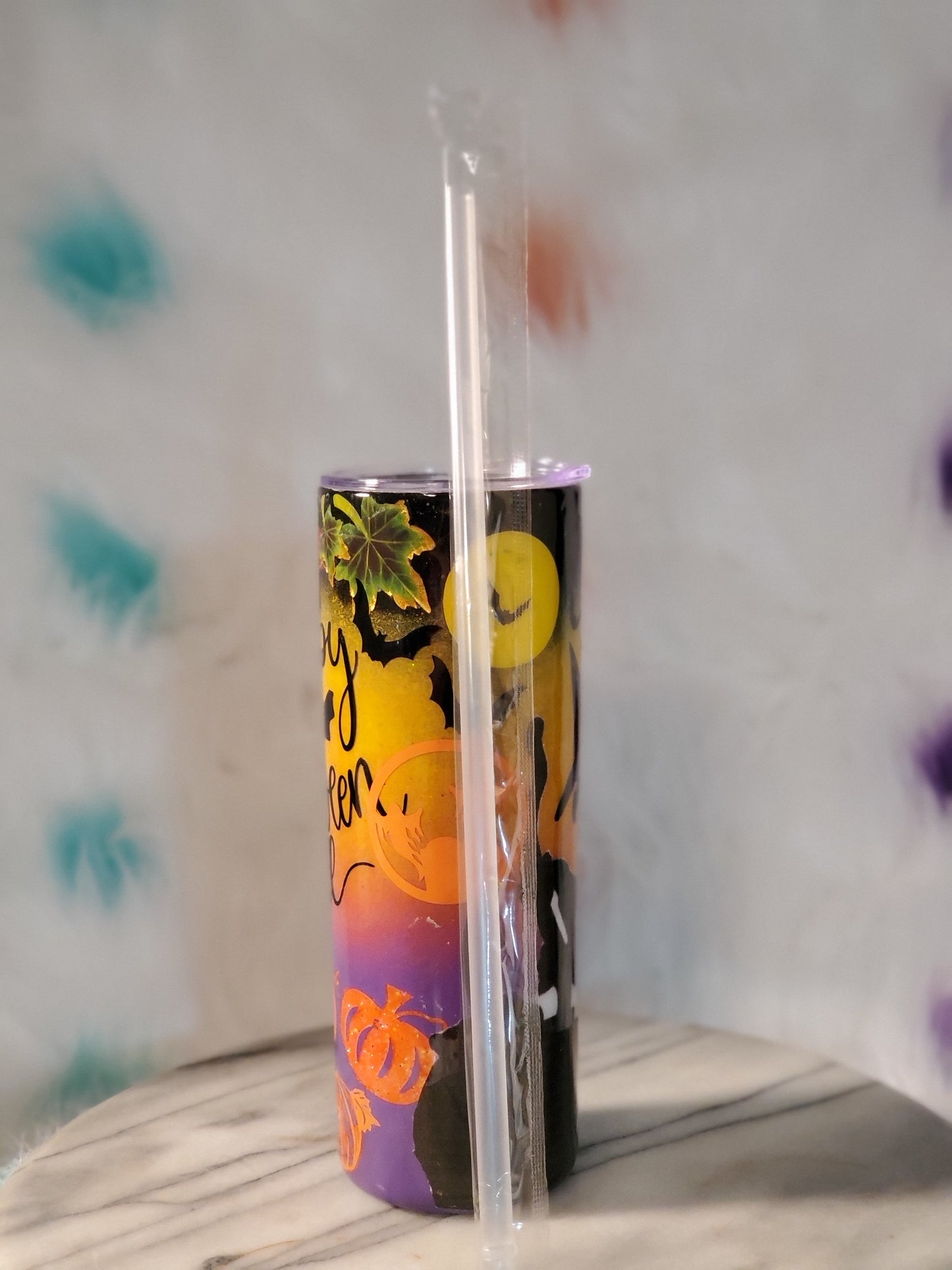30 oz Happy Halloween double wall stainless steel tumbler cup