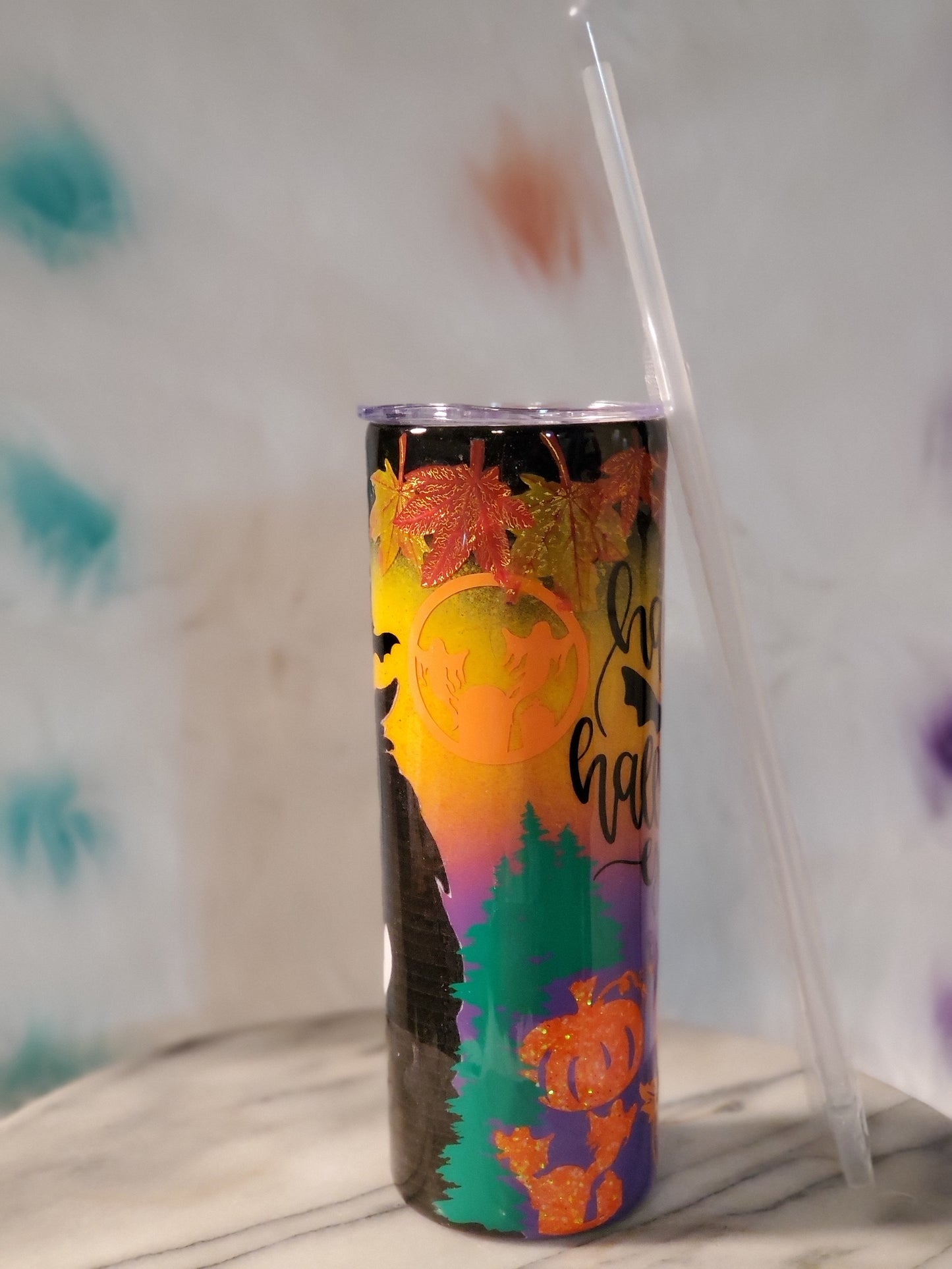 30 oz Happy Halloween double wall stainless steel tumbler cup