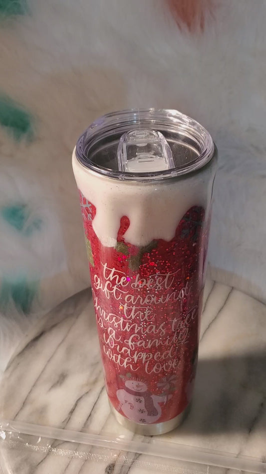 30oz christmas double wall stainless steel tumbler cup.