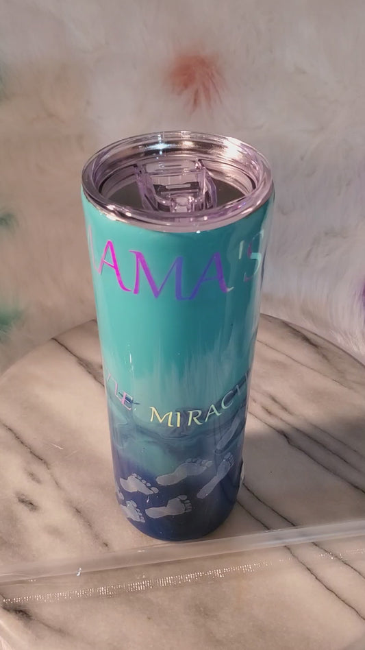 30 oz Mama's little miracle stainless steel tumbler cup
