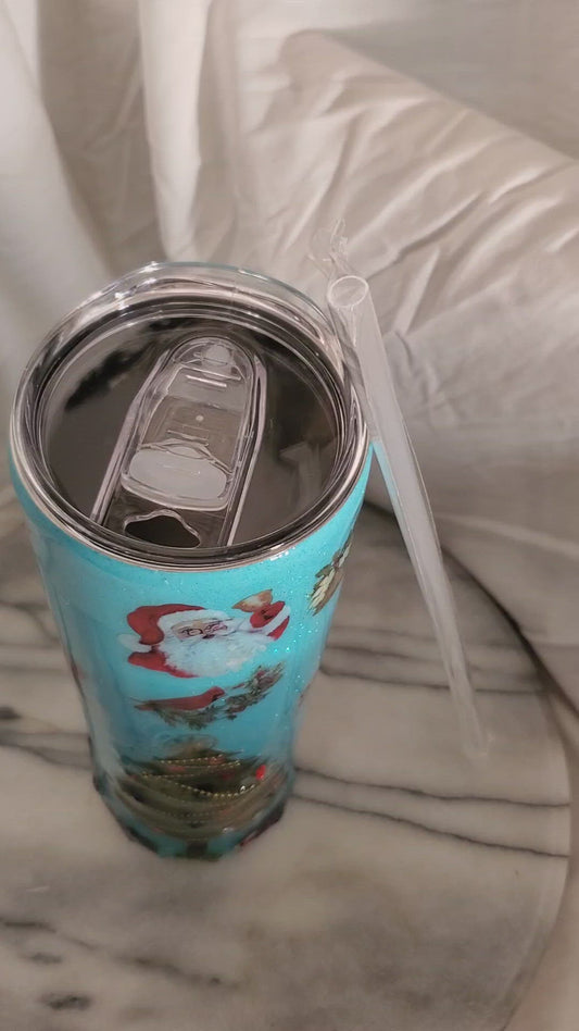 30 oz Merry Christmas hogg stainless steel tumbler cup